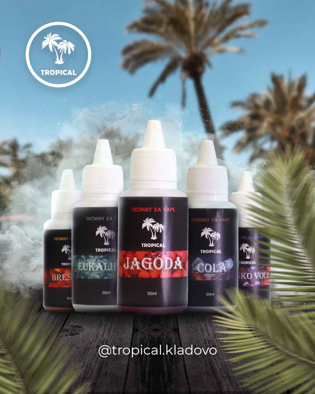 Dizajn nalepnica i objave za vape ukuse