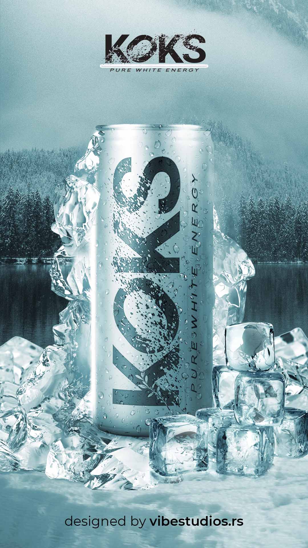Koncept dizajna objave za energetsko piće